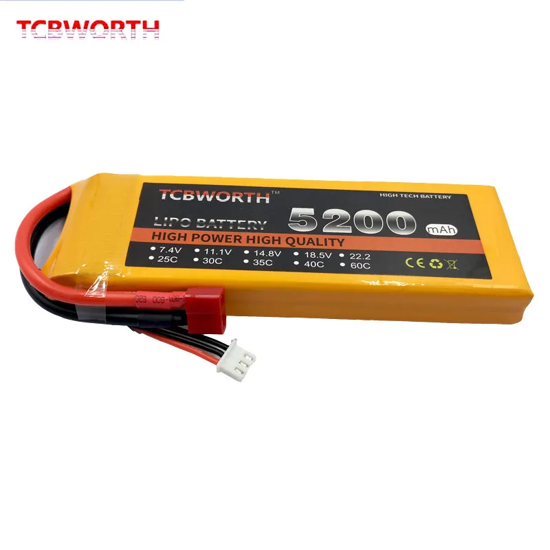 Аккумулятор LiPo 2S 7 4 В 5200 мАч 60C для радиоуправляемого самолета вертолета