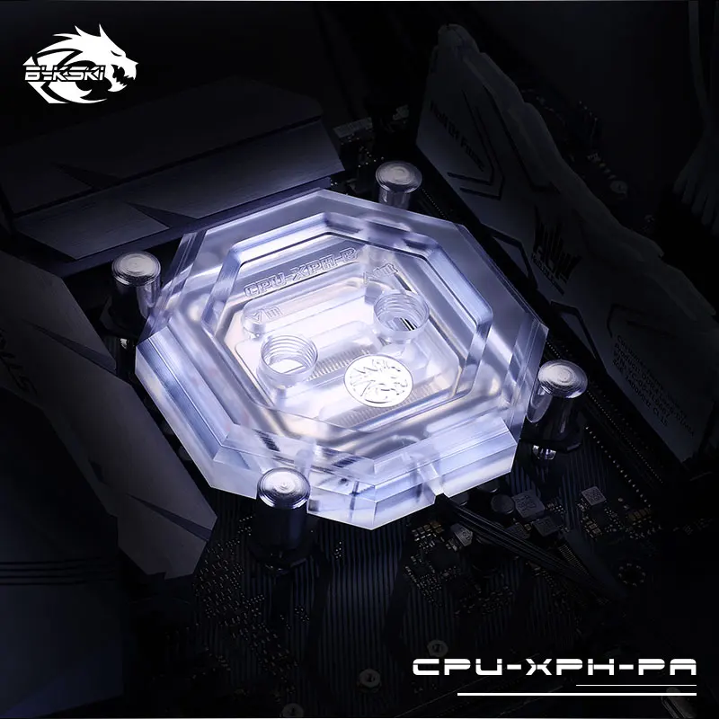 Bykski CPU XPH PA. RBW водный блок Lightings syetem совместим с AURA Для Lga775/115x/2011/771|Кулеры и системы