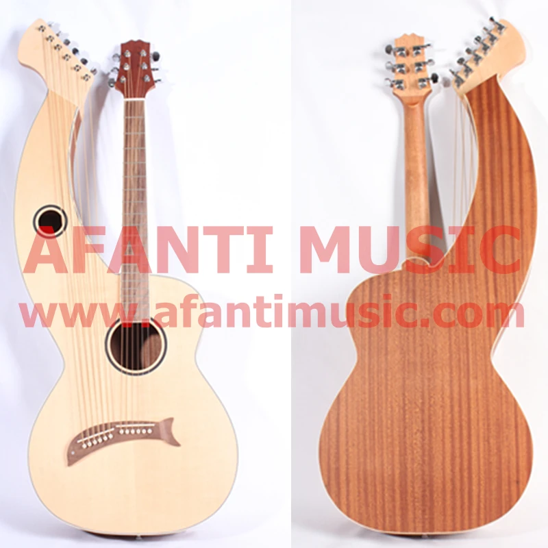 Елового Топ Акустическая гитара/Сапеле с задним и передним по бокам/орех