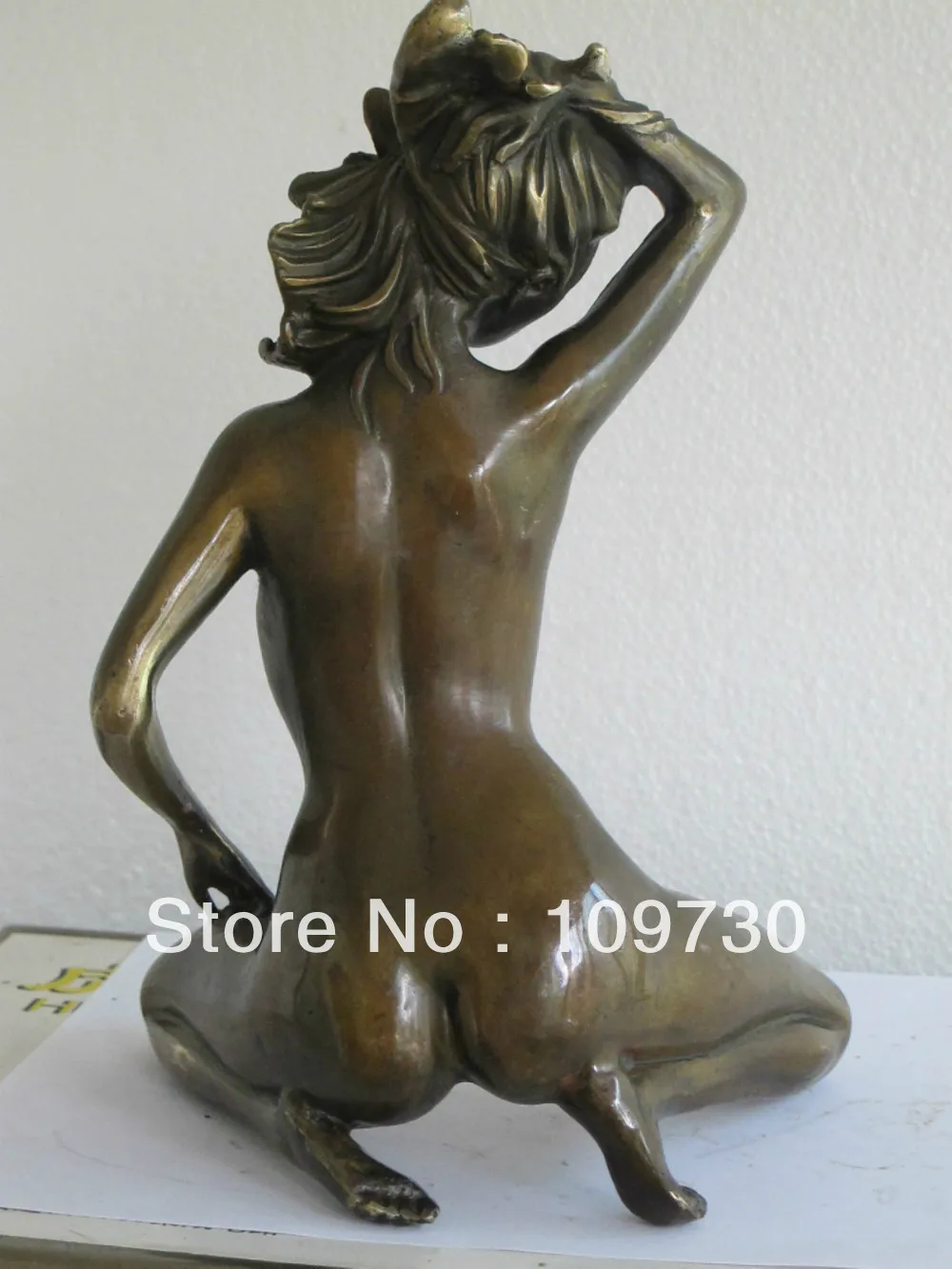 Бир 00484 10 &quotЗападная Запад Бронзовый АРТ статуя обнаженной Красавицы белль