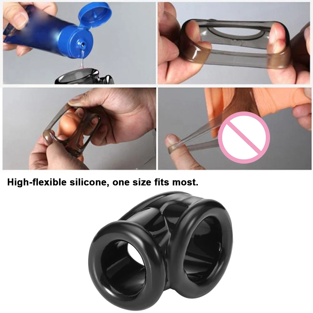 Эластичный пенис Мошонка кольцо секс игрушки для мужчин мужской мастурбатор