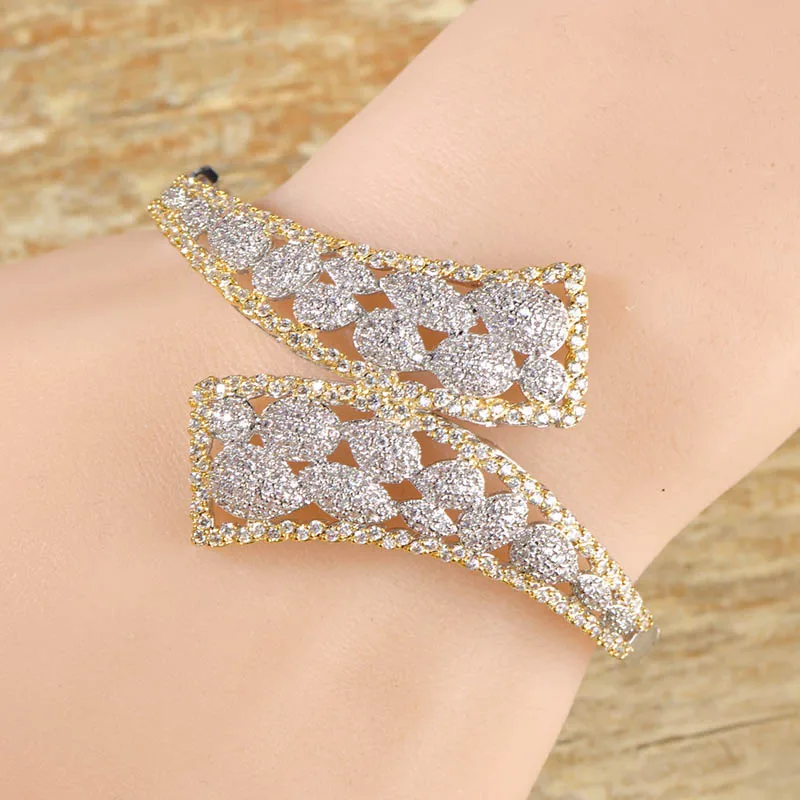 MECHOSEN роскошные медные Свадебные Ювелирные наборы Потрясающие циркониевые Феи