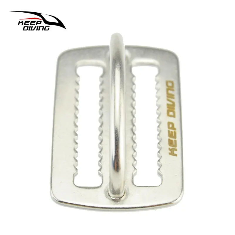 

Scuba Diving 316 Stainless Steel 5cm Weight Belt Keeper with D Ring Harness
