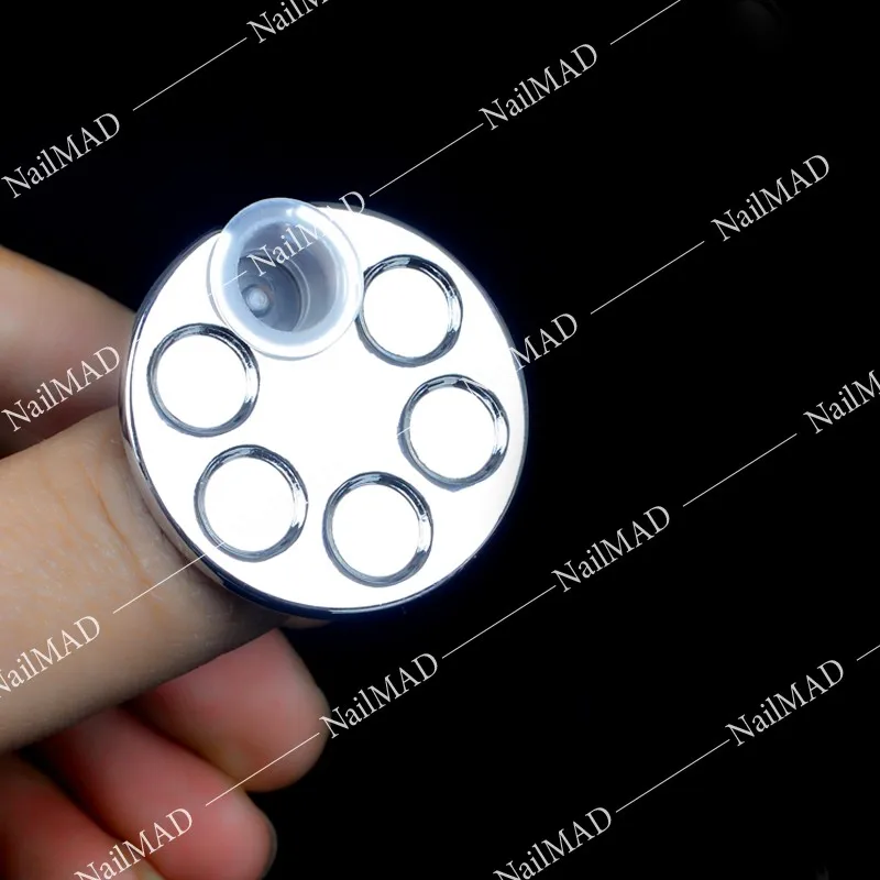 Кольцо с палитрой для нейл-арта Палетка маникюра смешивания красок макияжа