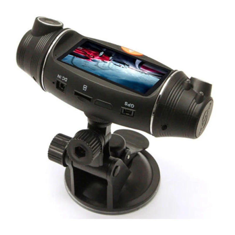 Автомобильный видеорегистратор R310 TFT с двумя объективами HD GPS G сенсор 2 7 дюйма 1