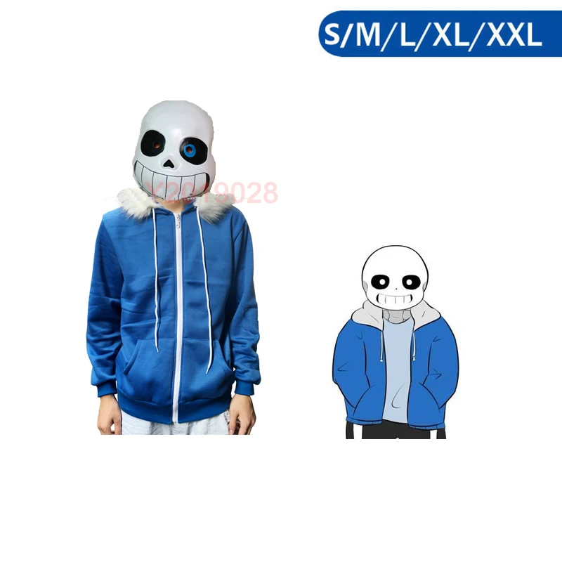 COSHER Undertale Sans Косплей толстовки латексная маска крутой скелет Хэллоуин унисекс