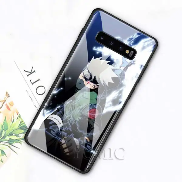 Чехол из закаленного стекла для samsung Galaxy S10e S10 S8 S9 Plus Note 9 10 A50 A70, чехол для телефона с аниме Наруто, Утиха Итачи, роскошное стекло - Цвет: 004