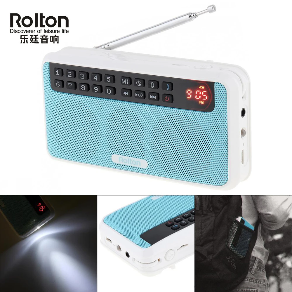 Портативное мини радио Rolton глобальная FM портативное am fm radyo музыкальный плеер