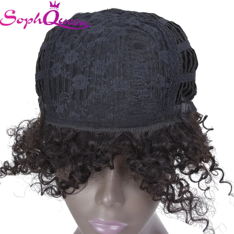Soph queen короткие кудрявые человеческие волосы Джерри парики для черных женщин бразильский Remy парик с короткими вьющимися волосами машина сделал кудрявый парик 125 г H. Jerry