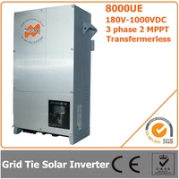 8000W 180V-1000VDC Three Phase Transformerless Solar Grid Tie Inverter with 2 MPPT