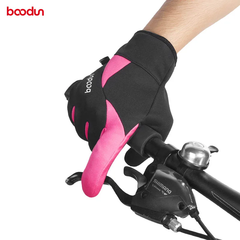 Унисекс Зимние перчатки для велоспорта полный палец Сенсорный гелевый коврик Мужские Женские Перчатки Для Спортивного Велосипеда водонепроницаемые ветрозащитные теплые велосипедные перчатки для MTB