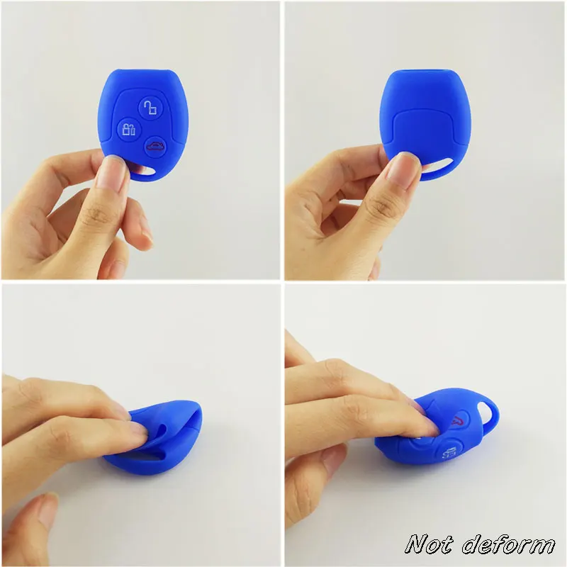 

Hot Car Styling Silicone Car Key Fob Case Cover Set Protector For Ford Mondeo Fiesta Focus C-Max Ka Galaxy Remote Holder No Logo