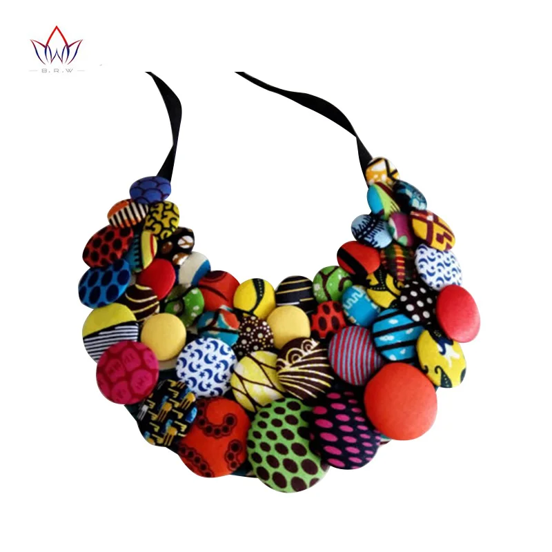 2020 Горячая продажа Анкара африканские многожильные цветные ожерелья и подвески