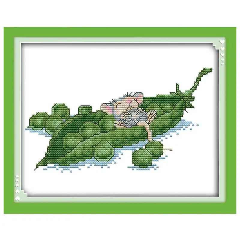 

The mouse house counted Cross Stitch 11CT 14CT Cross Stitch Set Wholesale DIY Animals Cross-stitch Kit Embroidery Needlework
