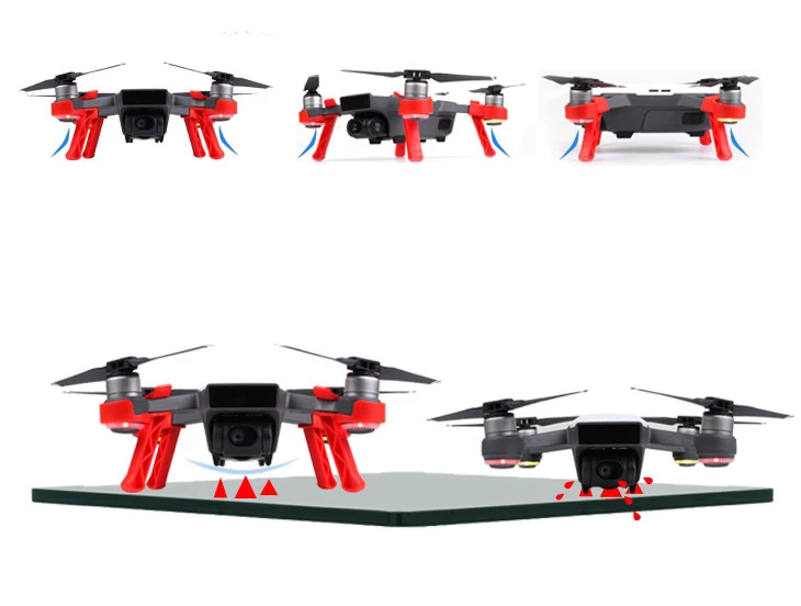 4 шт. шасси для DJI Spark камера Дрон запчасти штатив посадка ноги наборы протектор