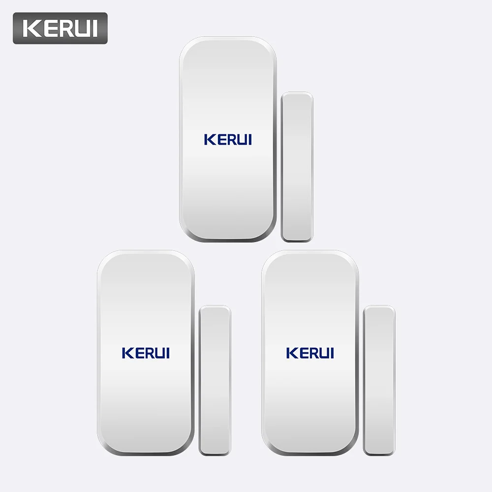 KERUI, 3 шт./лот, беспроводной магнитный дверной датчик, детекторы, 433 МГц, дверная сигнализация для домашней сигнализации, дверной датчик, Alarme De Porte