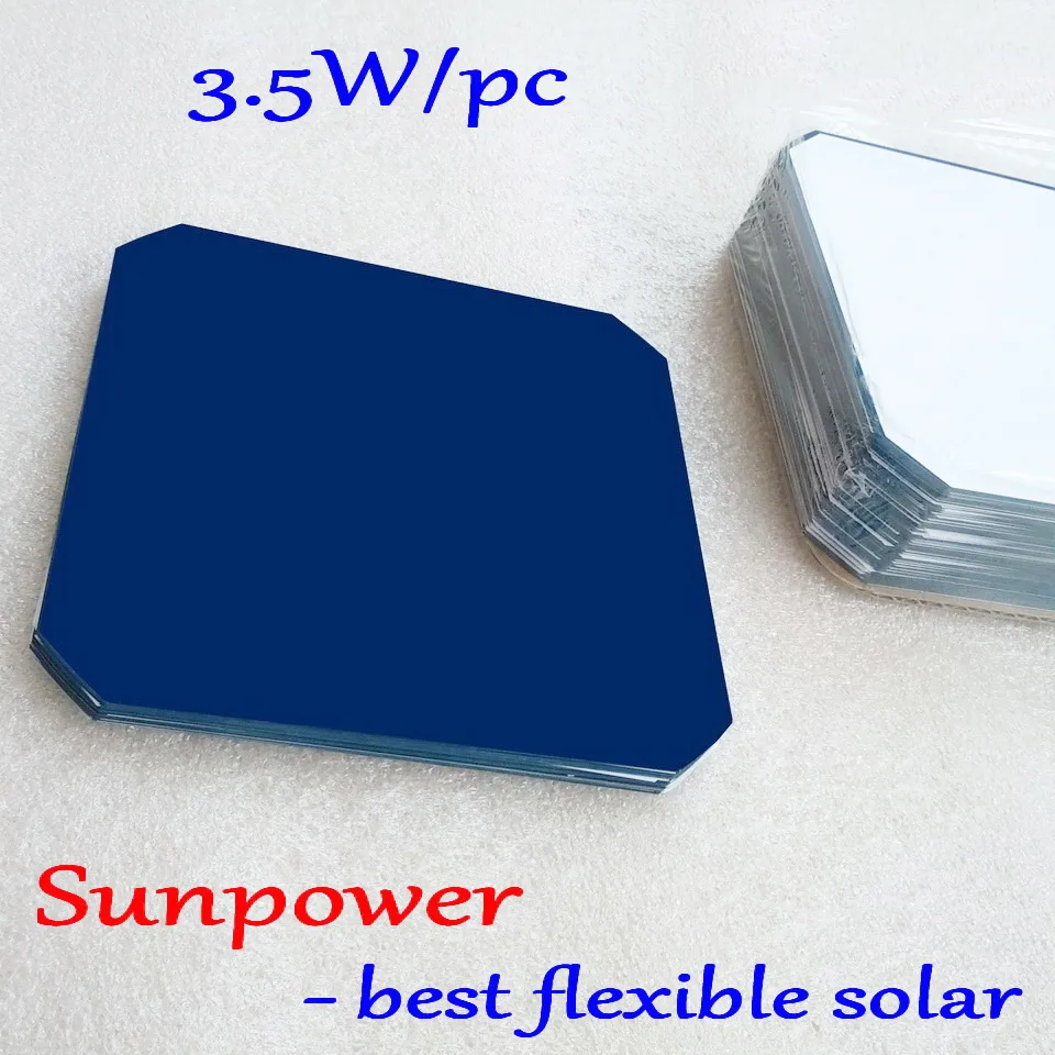 

Flexible Sunpower solar cells Max 3.5W/pc DIY monocrystalline flexible solar cells panel can be bent