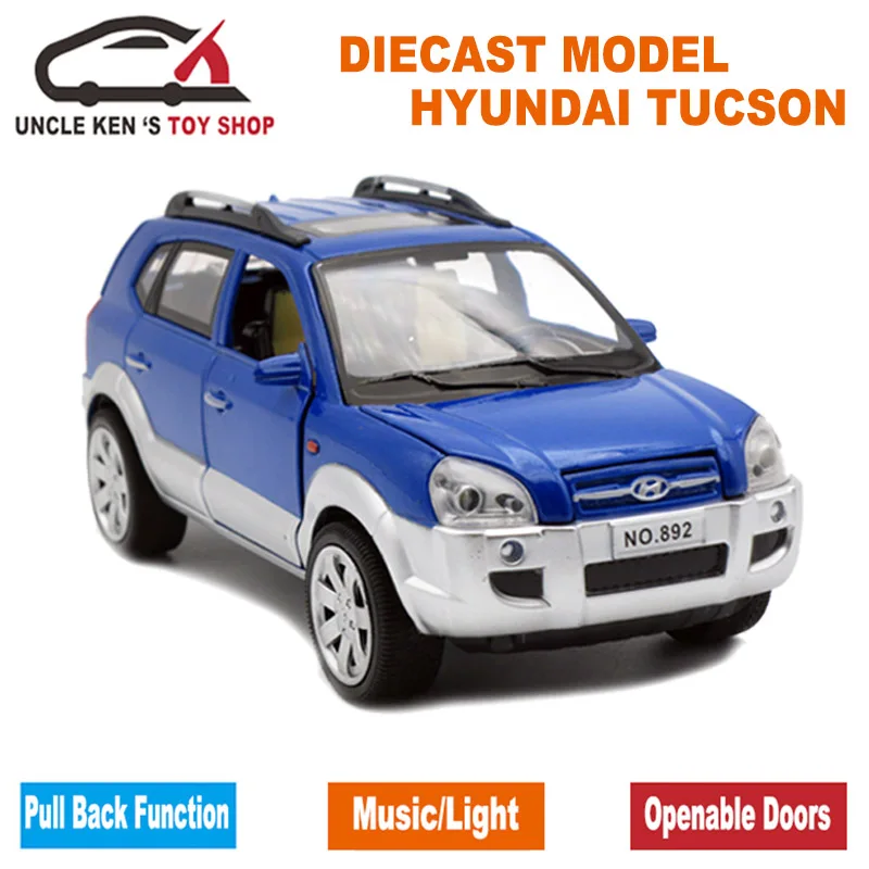 1:24 весы литая под давлением модель Hyundai Tucson автомобиль из сплава 18 см