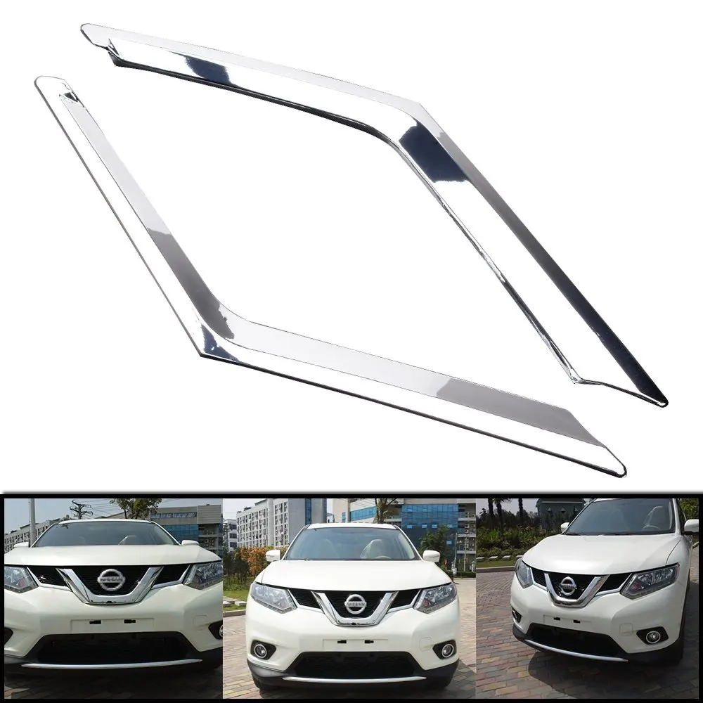 Хромированная передняя решетка крышка планки Подходит для Nissan Rogue X-Trail 2014 2015 2016 |