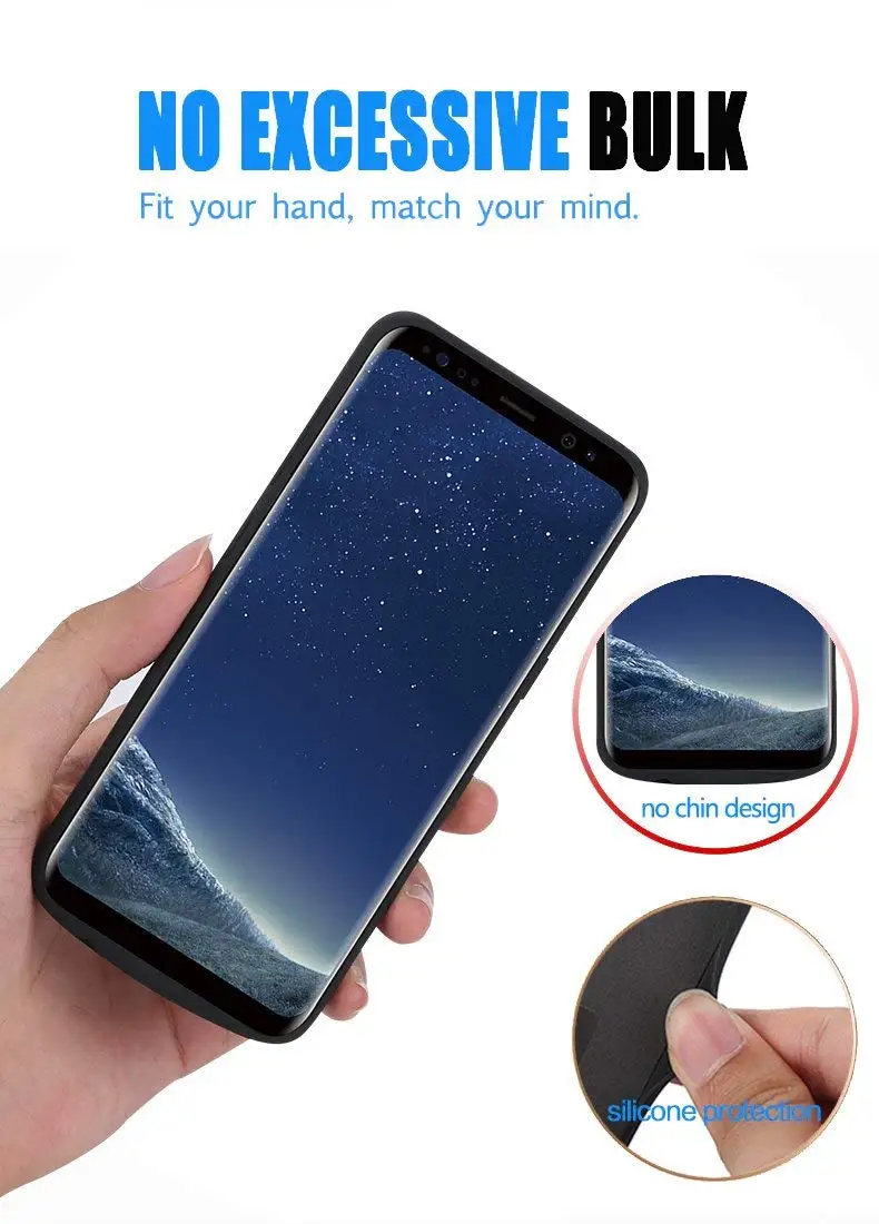 Дропшиппинг для samsung Galaxy S8/S8Plus Батарея чехол 5000 мАч Перезаряжаемые Расширенный