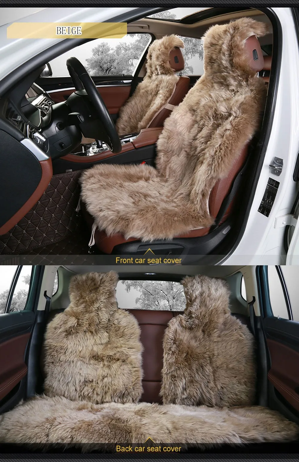Автокорона универсальный чехол на сидение автомобиля из натурального меха овчина длиный ворос универсальный размер аксессуары автовар 1ШТ НА ПЕРЕДНИЕ СИДЕНИЕ 6 цветов сшит из кусочков овчины