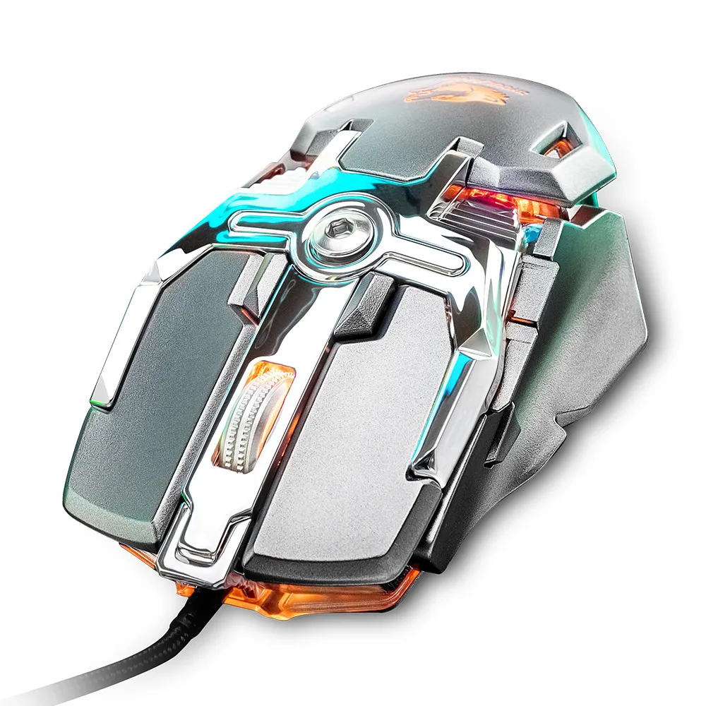 VOBERRY V15 6400 dpi светодиодный кабель техника RGB подсветка игровая мышь 8 кнопок макропрограммирование Подключение компьютера периферийные устройства