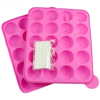 20 holes silicone chocolate mold pop cake stick cupcake mould lollipop sphere maker baking mold ice tray