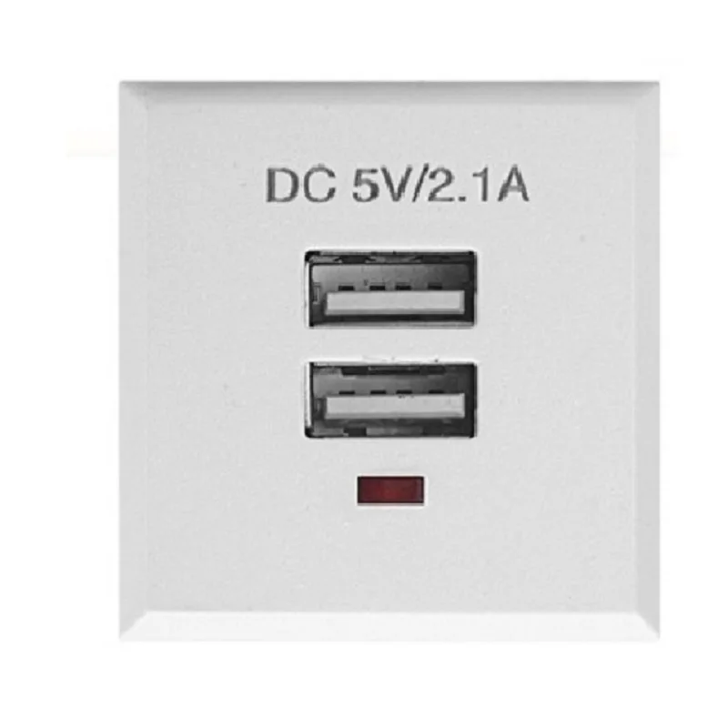 Универсальная розетка, встроенная USB Настольная розетка, двойная USB 2.1A AC зарядка, розетка, настенная панель, розетка, модуль, розетка