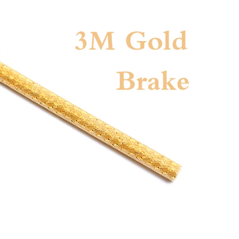 5mm Brake-Gold 3 м/компл. плетения велосипед обмотка гибкого троса ручного тормоза универсальный велосипедной передачи строка переключения трубки 4 мм/5 мм MTB дорожный велосипед кабельная линия трубы наборы для ухода за кожей - Цвет: 5mm Brake-Gold