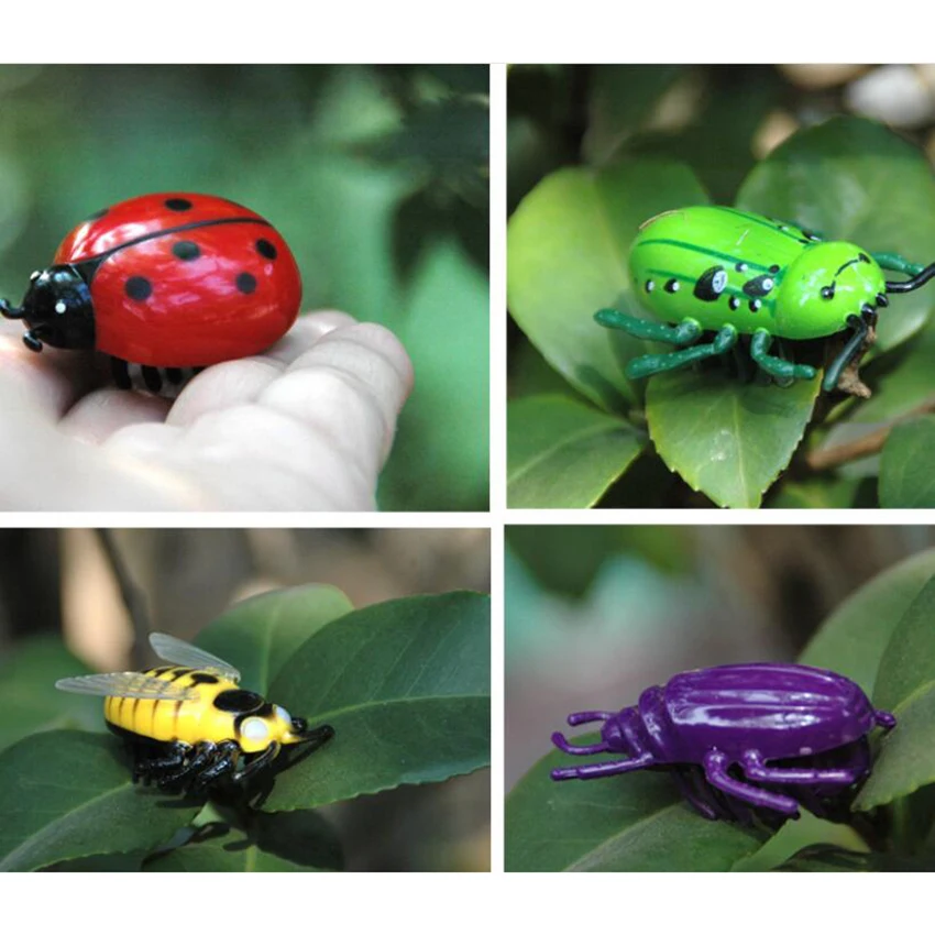 

1Pc New Arrival Plastic Cat Toys Teaser Interactive Pet Beetle Cicada Auto Electric Walking Insect Mini