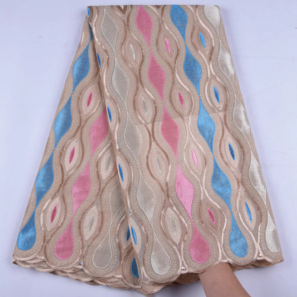 

100%Cotton Swiss Voile Lace In Switzerland With Stones African Dry Lace Fabric High Quality Nigerian Lace Fabric For Man 1665B