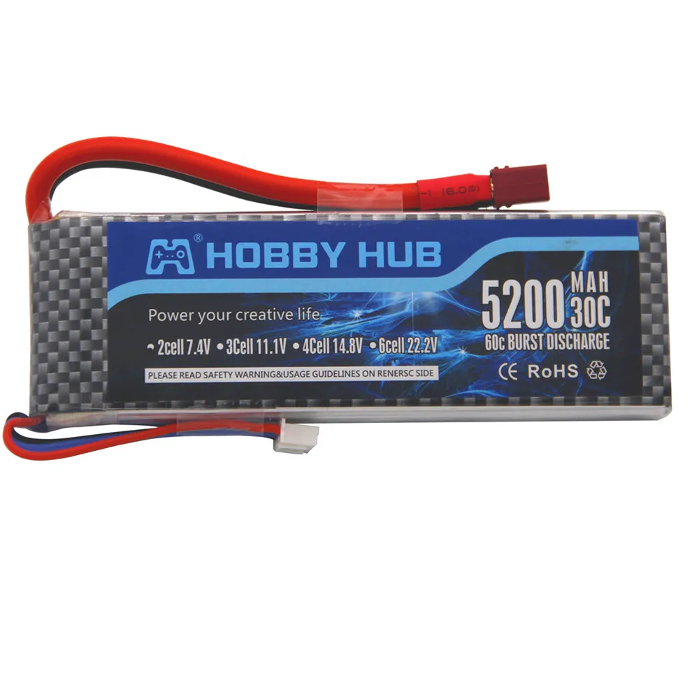 Hobby Hub 7 4 V 5200 mah 30C для RC Car rc toys Power Lipo Battery v литиевая батарея полимерная | Игрушки и