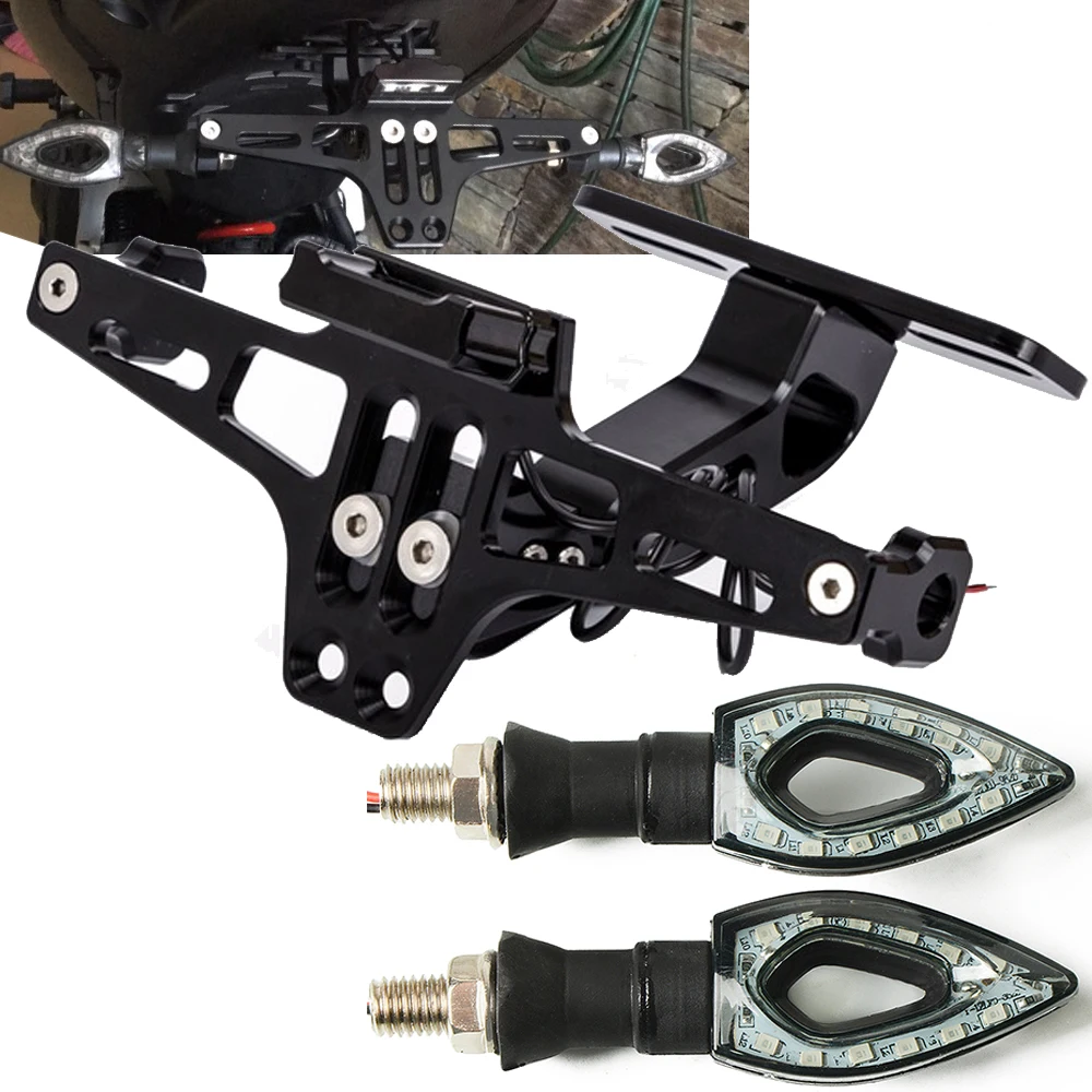 Кронштейн для крепления заднего номерного знака мотоцикла светодиодный