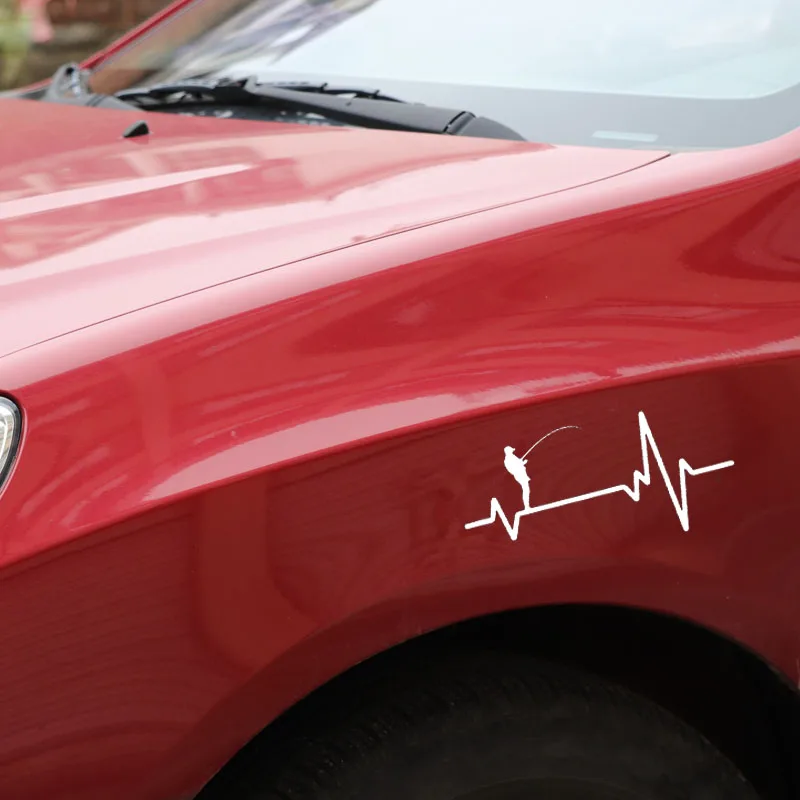 YJZT 17 см * 8 1 наклейка виниловая пленка для оклеивания автомобилей Стикеры Heart Beat