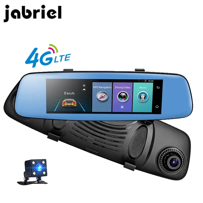 Зеркало заднего вида Jabriel 4G с GPS навигацией ADAS Автомобильный видеорегистратор 8