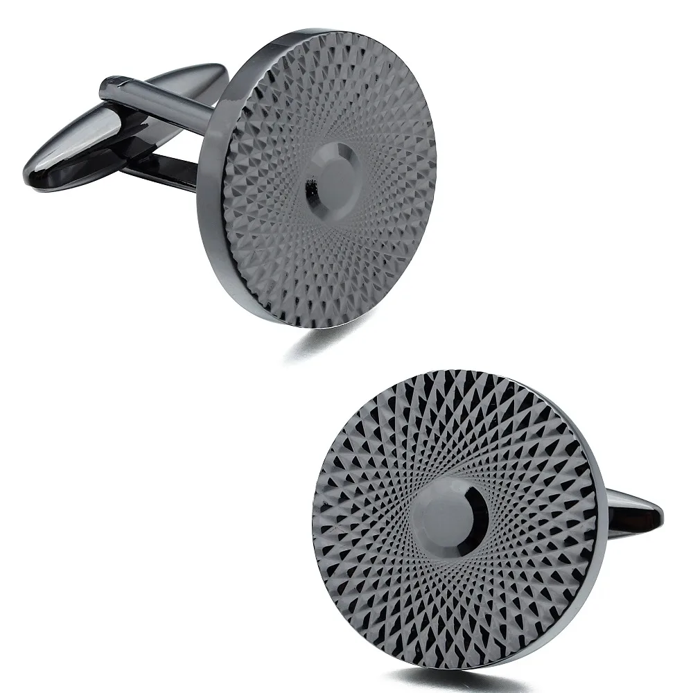 

Free Box Cufflinks Retail Brand New Trendy Round Men Jewelry Cuff Links