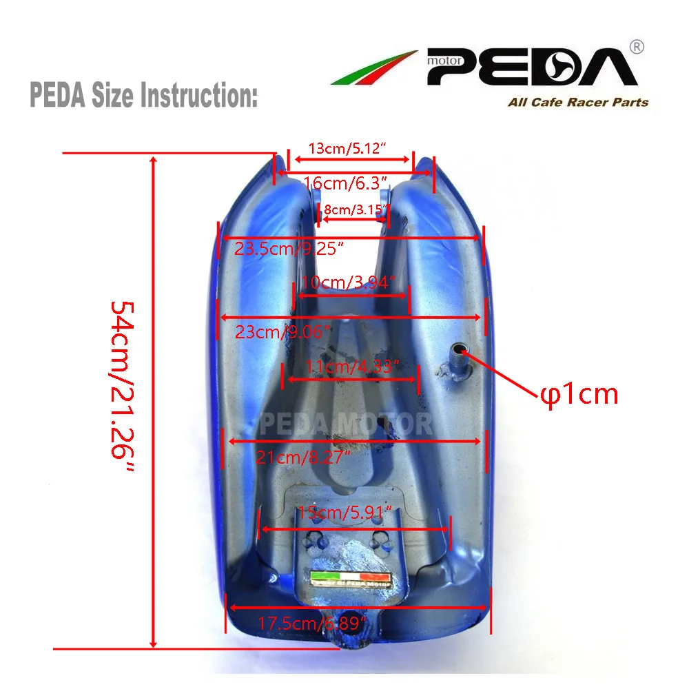 3FD PEDA мотоцикл Кафе Racer бак Винтаж 9л 2 4 галлона Топливо газ может Ретро бензиновые