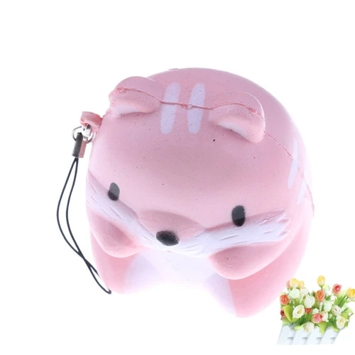 Kawaii Soft phone straps Squeeze Scented Stretchy Toy Squishy Slow Rising Hamster Mouse Gift Pendant 8CM | Мобильные телефоны и