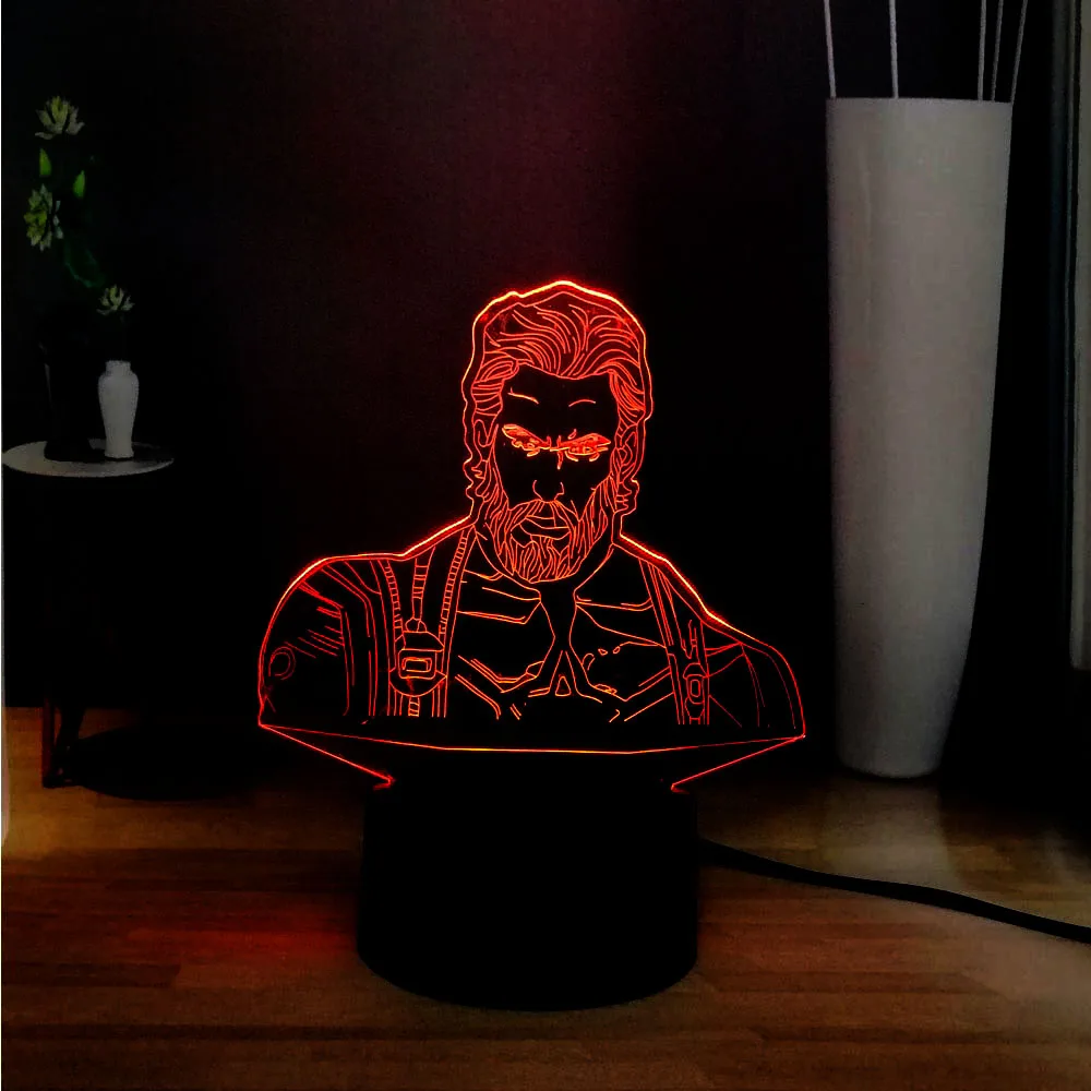 Новинка крутой Капитан Америка половина тела градиент 7 цветов изменение детская