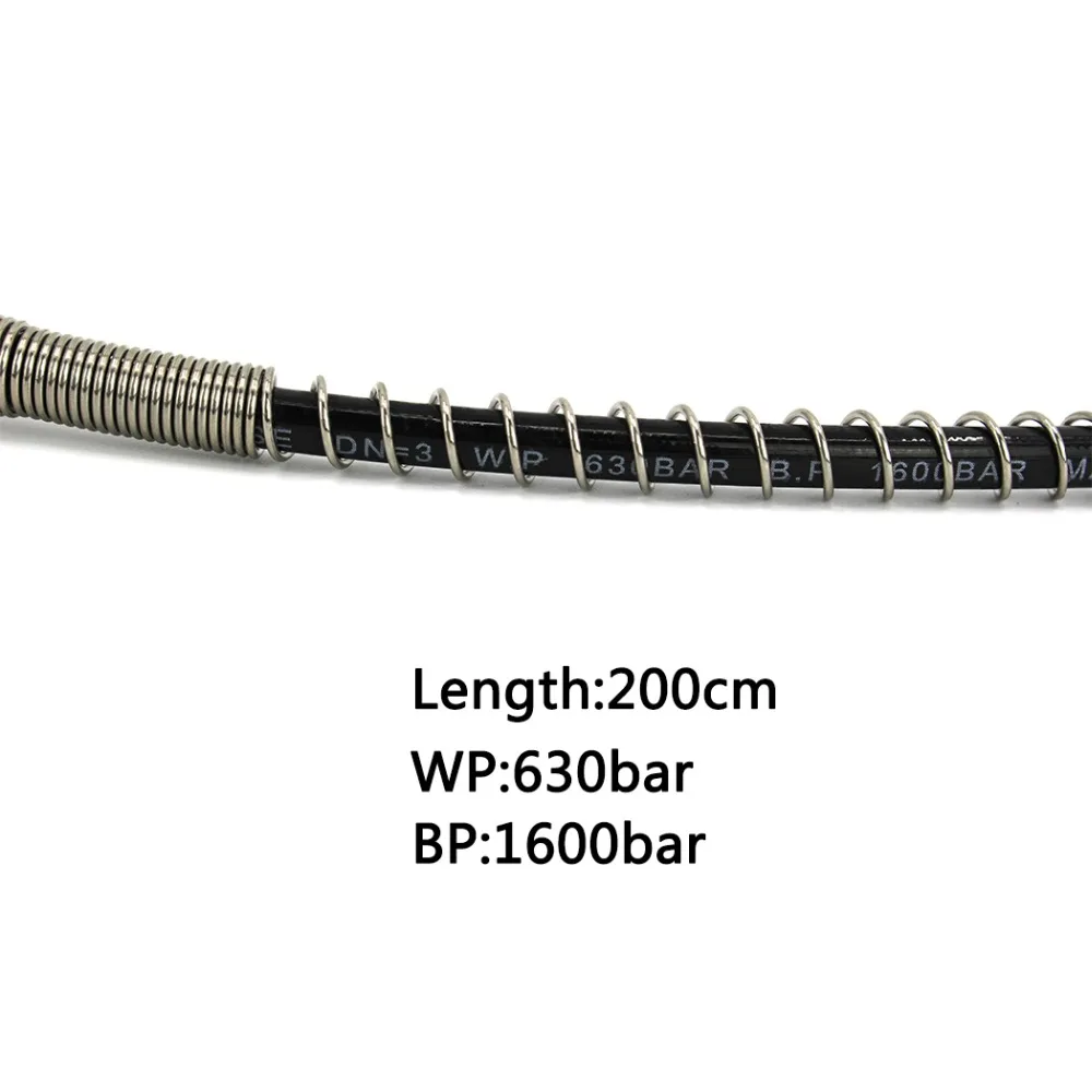 Пейнтбол высокого давления 200 см длинный шланг с пружиной обернутый для