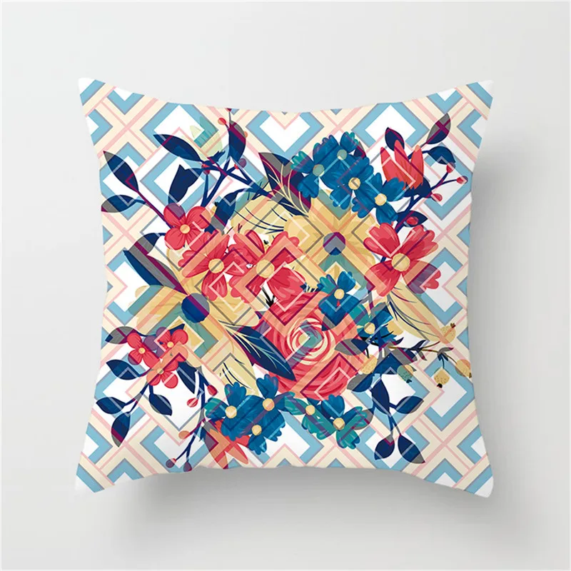 Чехол для подушки с цветочным принтом Fuwatacchi чехол растениями аксессуары