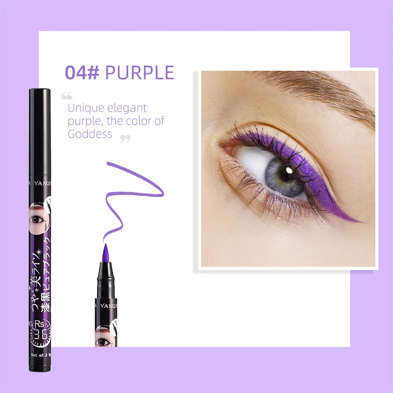 60 шт./партия yanqina 36H черная водостойкая жидкая подводка для глаз Make Up beauty Comestics долговечная подводка для глаз косметические карандаши