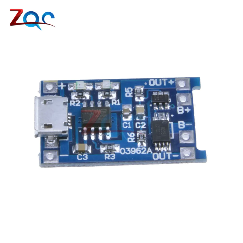5 шт./лот Micro USB в 1A TC4056 18650 литиевое зарядное устройство зарядная плата модуль