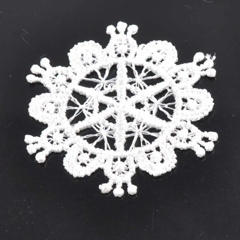 Круглая Цветочная Кружевная аппликация 30 шт./лот сетчатая отделка для одежды