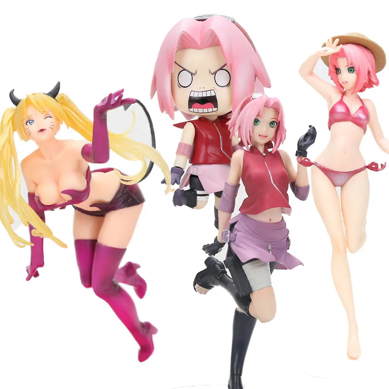 Uzumaki Naruto Gals Sakura Haruno бикини Nendoroid Naruto Shippuden Sakura Haruno 833 ПВХ фигурка Коллекционная модель игрушки