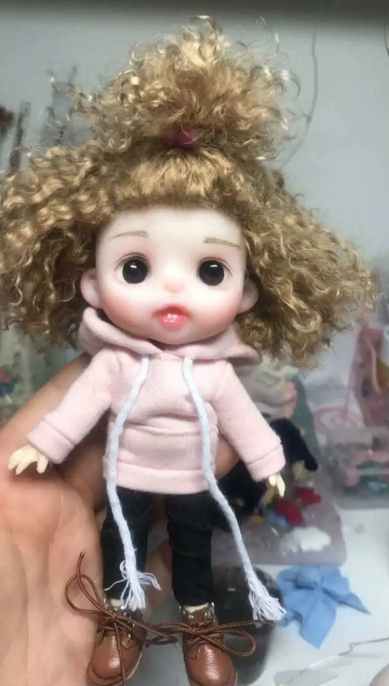 the head make up C OB11 кукла ручной работы, Кастомизация, куклы, мини кукла из полимерной глины - Цвет: the head make up C