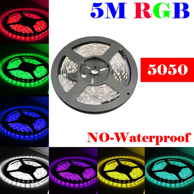 5050 60 светодиодный 12v 5M нет Водонепроницаемый RGB полосы светильник A + 44 клавишный