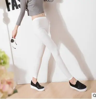 MLXSLKY женские тонкие черные леггинсы из искусственной кожи большого размера