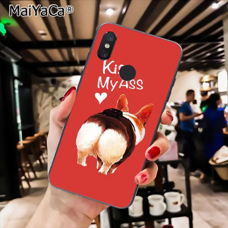MaiYaCa пикантные Пёс из мультфильма член супер милые корги чехол для телефона для Xiaomi Redmi8 4X 6A S2 7A 5A Redmi 5 5Plus Note5 7 Note8pro