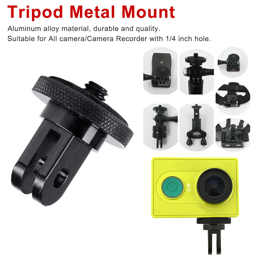 Мини адаптер для штатива GoPro Hero 7 6 5 4 Session держатель автомобильных очков Sj4000 Eken H9